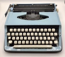 Sears Manual Portable Typewritter Model Number 269.52590 Green Blue w/Case thumbnail