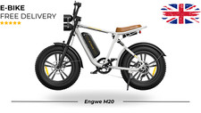 Engwe M20 – Retro-Inspired Fat-Tire E‑Bike 13 AH Battery White