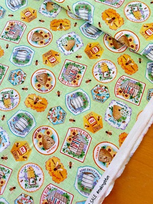 Michael Miller Patchworkstoff BEE CULTURE Baumwollstoff Bienen Bienenstock Biene