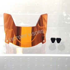 Chrome Orange Mini Football Helmet Visor Eye Shield w/UA Clips.