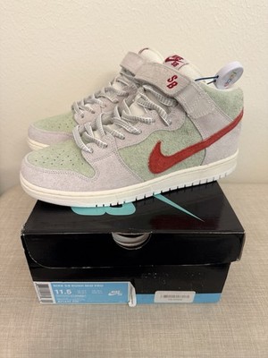 SZ 11.5 Nike SB Dunk Mid White Widow AQ2207-163 NEW Same Era Rep Box