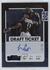 2021 Panini Contenders Rookie Draft Ticket Red 15/75 Luis Campusano Auto 4z8
