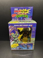 TMNT Ninja Action Black Belt Boxer Mike 1993 Vintage Playmates Ninja Turtles