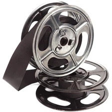 Olivetti Typewriter Twin Metal Spools with New Black Ribbon