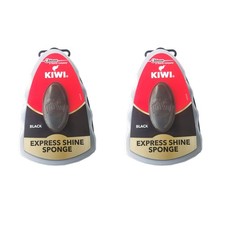 Kiwi Express Shoe Shine Sponge, 0.2 fl oz, Black Pack Of 2
