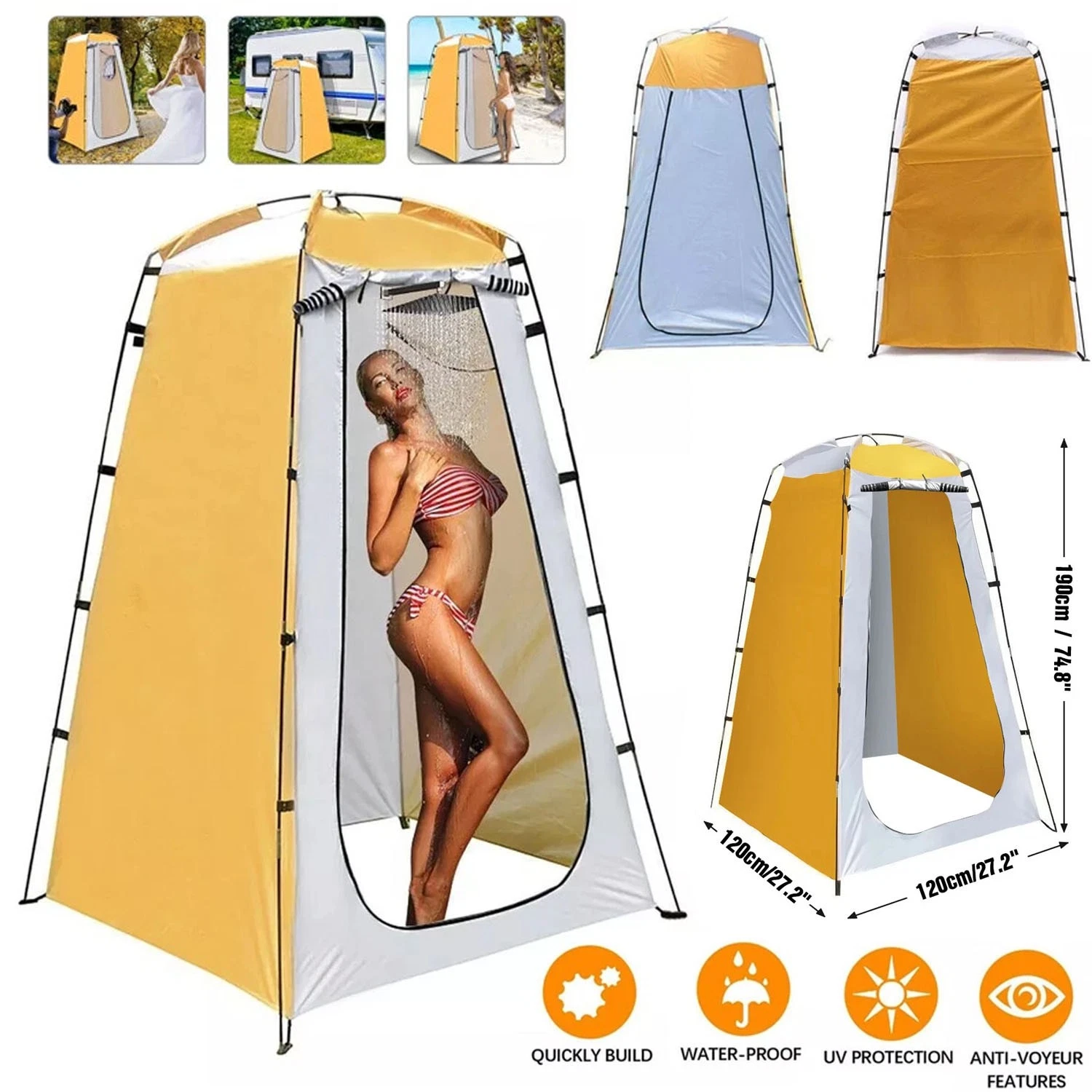 Shower Tent Outdoor Camp Tent Privacy Shower Toilet Changing Hiking us