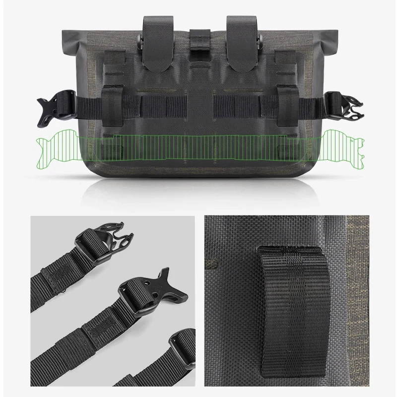 Bicycle Bag Large Capacity 20L Waterproof Cycling Bag MTB Handlebar Bag Front Fr - Image 4 of 4