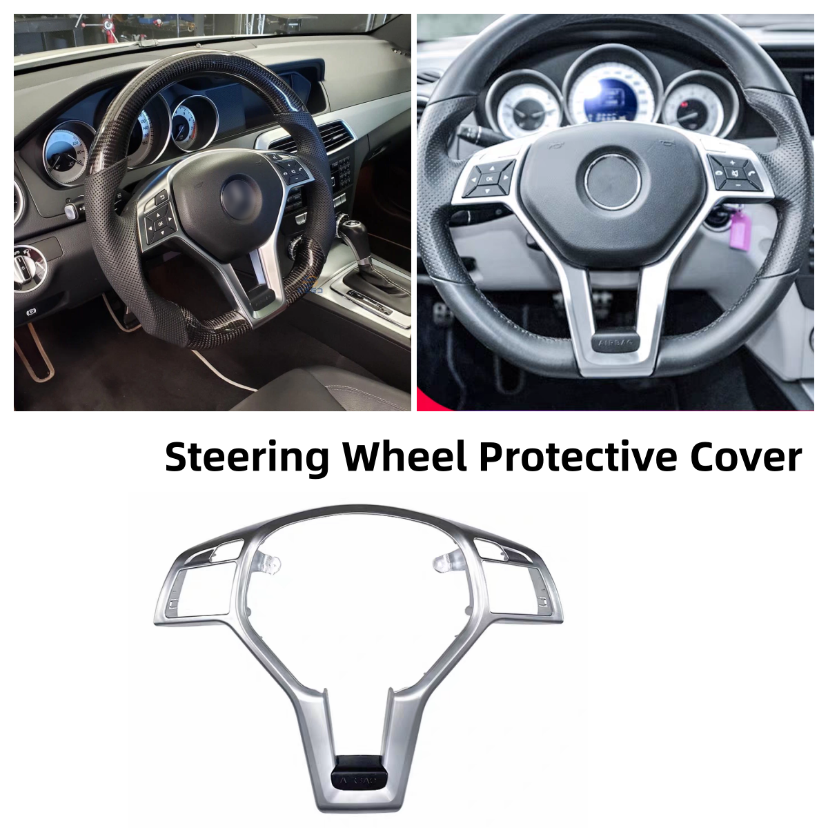 Steering Wheel Trim Cover Accessories For Mercedes-Benz W204 W212
