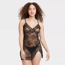 Women's Allover Lace Lingerie Slip Dress - Auden