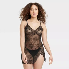 Women's Allover Lace Lingerie Slip Dress - Auden