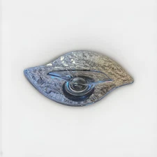 Viking Glass Leaf-Shaped Divided Nut Dish with Silver Footed Base