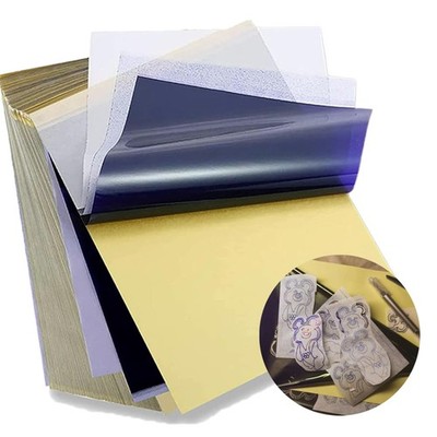 50 Blatt Tattoo Transferpapier A4 Tattoo Stencil Papier 4-Layer Matrizenpapie...