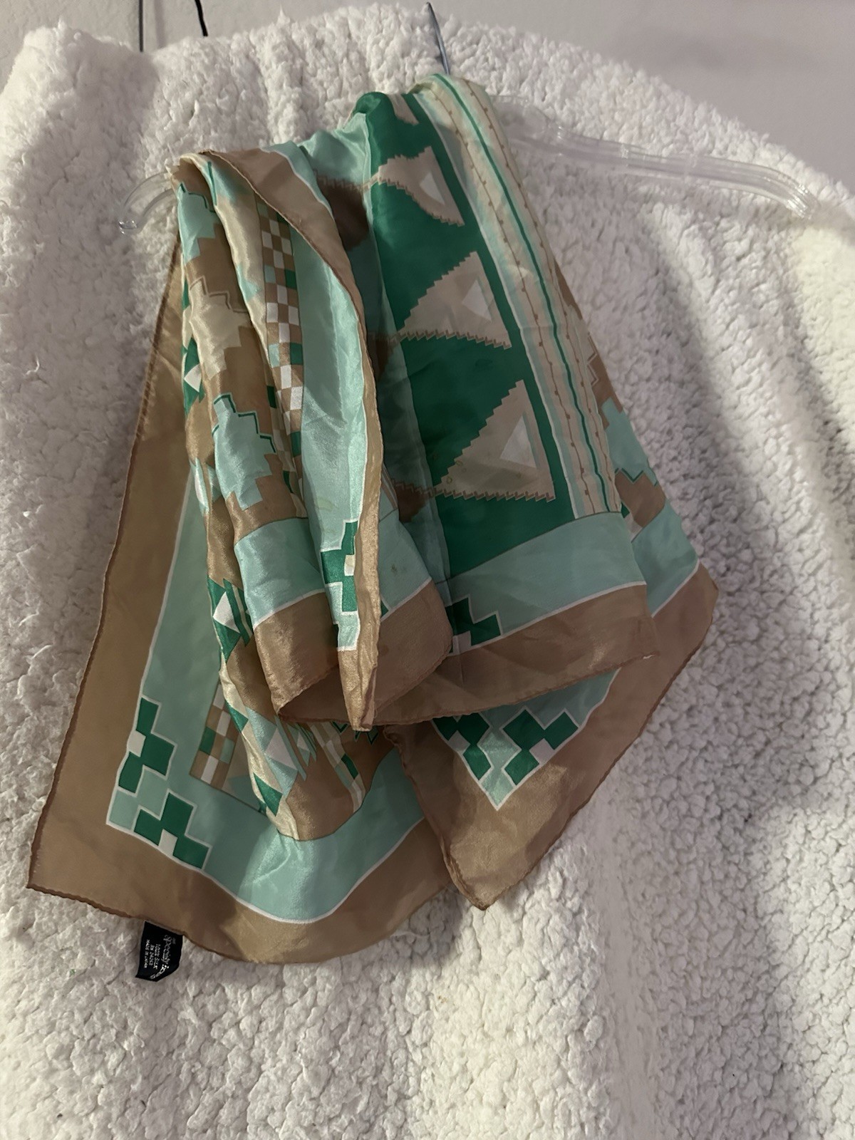 Silk Square Scarf Beautiful Shape Pattern Made In… - image 1