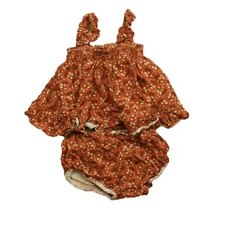 Rylee + Cru Lala Set Red Floral Toddler Top and Pants 18-24 Months