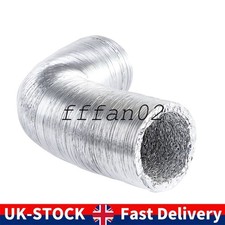 Aluminium Foil Flexible Ducting Hose Flex Duct Ventilation Hydroponic All Sizes