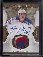 2016-17 Exquisite Jimmy Vesey Rookie Patch Auto 3-Color RPA RC SSP /50