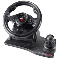 SUBSONIC Superdrive - GS550 steering wheel with pedals, paddles, shifter, vib...