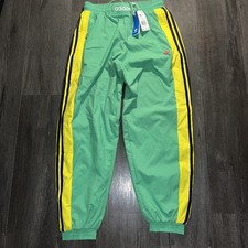 Adidas Originals Warm Up Retro Track Pants Green Yellow Men's Size Medium KA4579