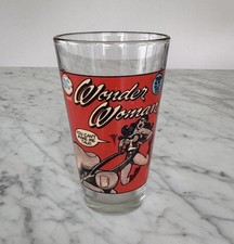 DC Comics Wraparound Wonder Woman Pint Beer Glass Cup Excellent SDCC 2026