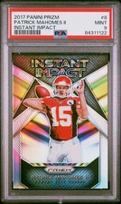 2017 Panini Prizm Instant Impact Patrick Mahomes II #8 PSA 9