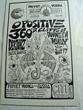 Original 1991 Citi Concert Poster, Boston, Joey Mars, Priviet Vodka, O Positive