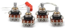 4x Bourns 500K SHORT SPLIT Shaft Audio Potentiometers 2x .022uf Orange ...