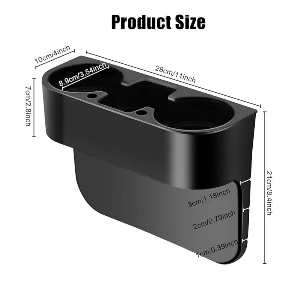 Car Seat Seam Wedge Cup Holder Mobile Phone Holder Food Drink Bottle Mount Stand - Image 4 of 4