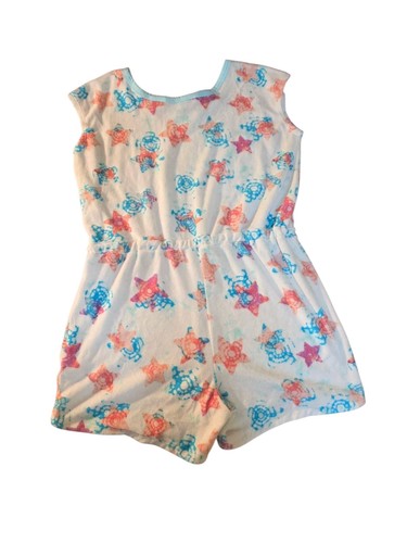 Lands' End Star Fish Swim Romper Cover Up Girls XL 14-16 - Picture 2 of 10