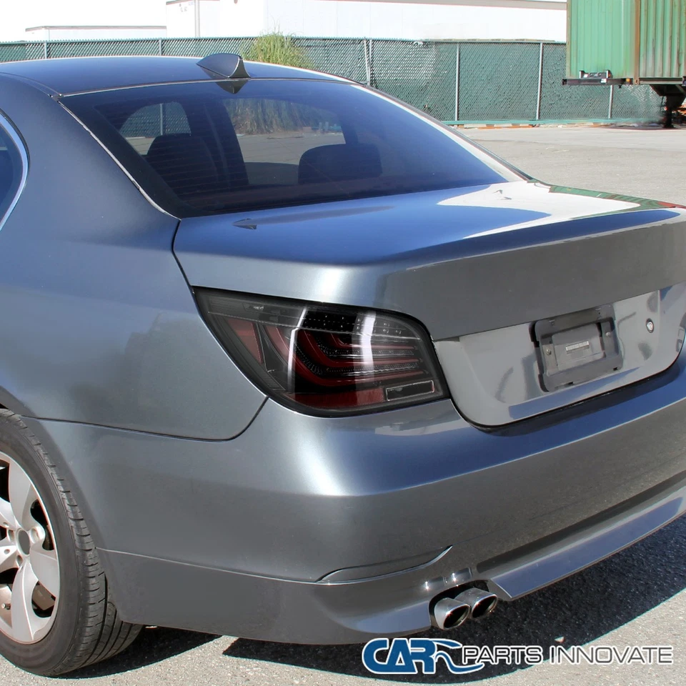 Fit 2004-2007 BMW E60 5-Series 525i 530i 550i Pearl Black LED Tail Lights Lamps Foto 3 de 4