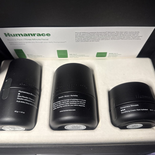 Humanrace Skincare Routine Pack Three-Minute Facial Set by Pharrell Williams NIB
