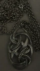 Napier Huge and Long Necklace with Pendant Silvertone Vintage Costume Jewelry