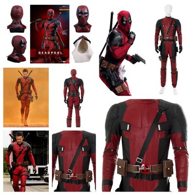 Deadpool 2 Wade Winston Cosplay Costume Jumpsuit Suit Mask Full Set Party Dress