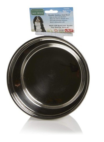 Stainless Steel Kennel Water Bowl Hanging - Non Spill Dog Crate Bowls - Durab...