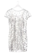 H&M Abito da cocktail Donna Abito Taglia IT 44 bianco sporco-argento elegante