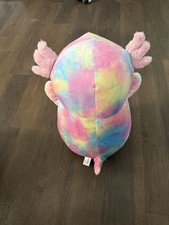 Hug Mees TINLEY Axolotl Plush Squishmallow Large Rainbow Tie-Dye