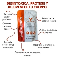 Vital Health V-GLUTATION 60 Capsules w/ L-Glutathione, Vitamin C, Turmeric