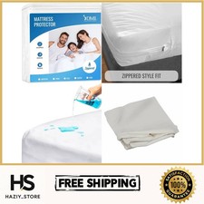 Bed Cover Twin Size Fitted Sheet Zippered Plastic Mattress Waterproof Protector