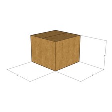 100 5x5x4 Kraft Brown Corrugated Shipping Boxes 32 ECT Single-Wall New