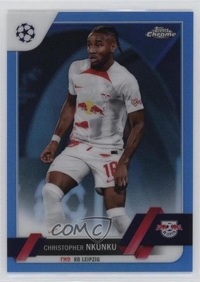 2022 Chrome UEFA Club Competitions Blue Refractor /150 Christopher Nkunku 0us8
