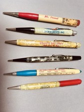 6 Vintage Advertising Mechanical Pencils