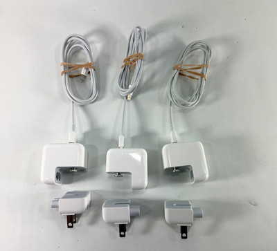 GENUINE 12w USB Power Adapter w/Apple Lightning to USB Cable 1m (LOT OF 3) A1480