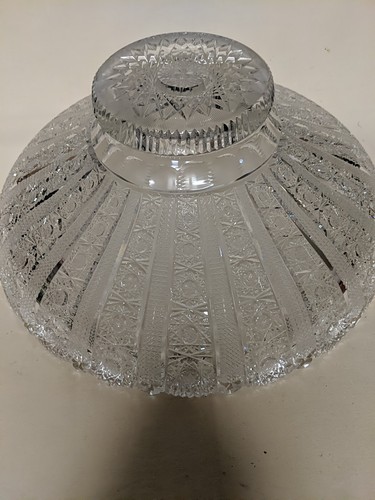 Vintage American Brilliant Cut Glass Large Centerpiece Bowl - Picture 4 of 6