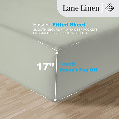 Luxury 100% Egyptian Cotton Bed Sheets - 1000 Thread Count 4 King 06: Mineral - Picture 7 of 8