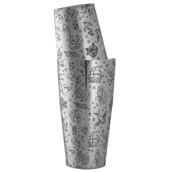 Lot de 2 Shakers TATTOO - Inox & Silicone