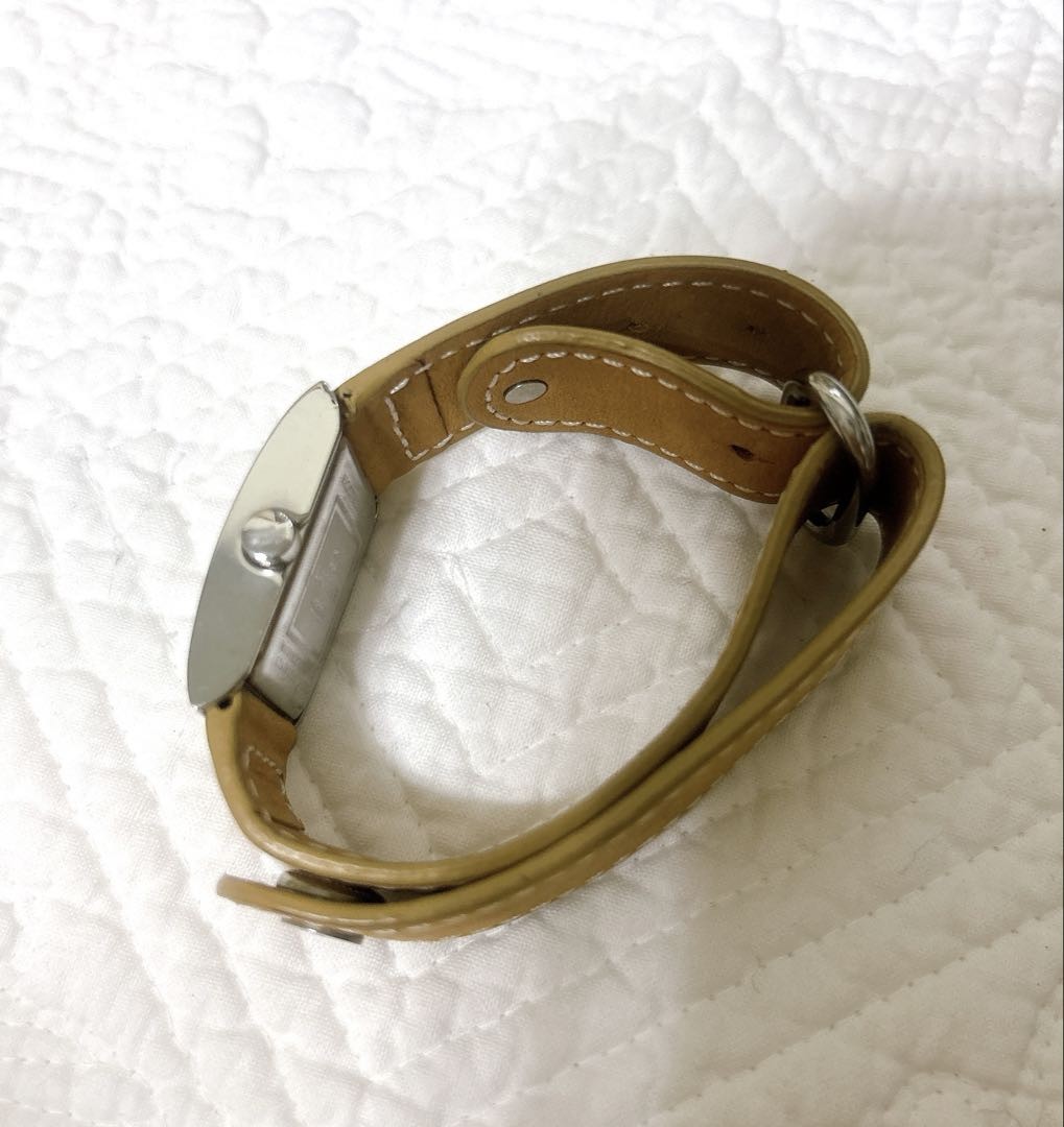 Lacoste Analog Quartz Women Orange Leather Watch Vintage