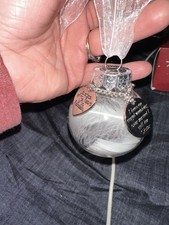 A Piece of My Heart is in Heaven Memorial Shatterproof Ornament White Feather