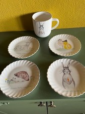 Tchibo Ostern 4 Dessertteller und 1 Jumbotasse