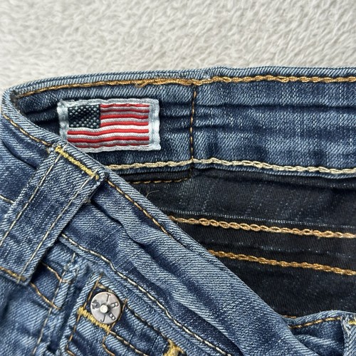 True Religion Jeans Womens 25 Blue Distressed Made in USA - Picture 17 of 19