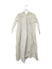 Antique Victorian Child's Dress 1880's White Cotton