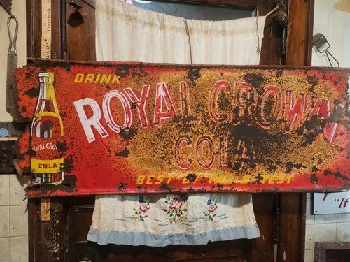 VINTAGE ORIGINAL ANTIQUE GAS OIL GENERAL STORE TIN SIGN